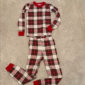 Hanna Andersson Plaid Kids Pajamas - Red and White size 8